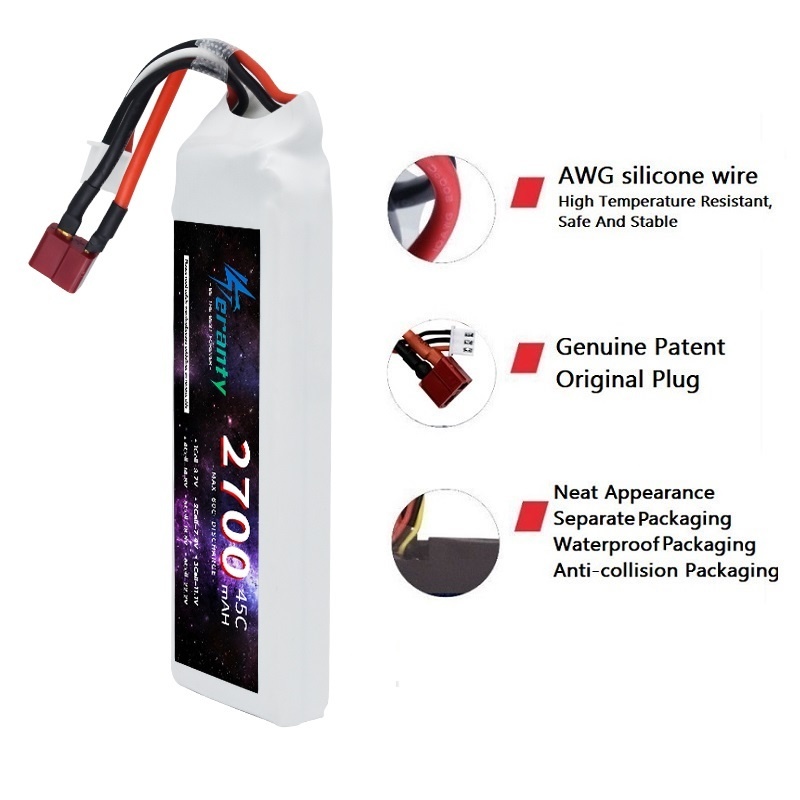 1/3PCS 2S 7.4V Lipo Battery 27 - Drone Battery Connector review and price