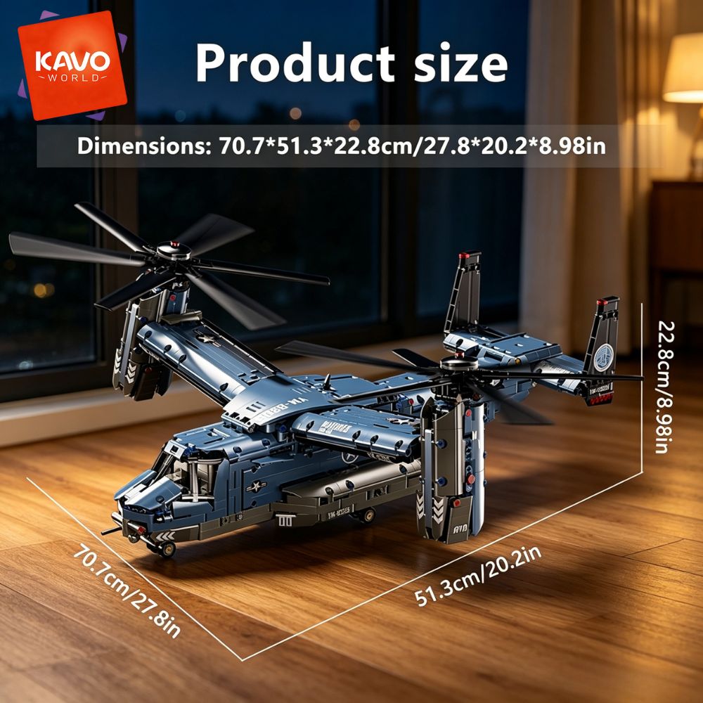 KAVOWORLD 1486PCS V-22 Osprey  - Jjrc Drone X12 review and price